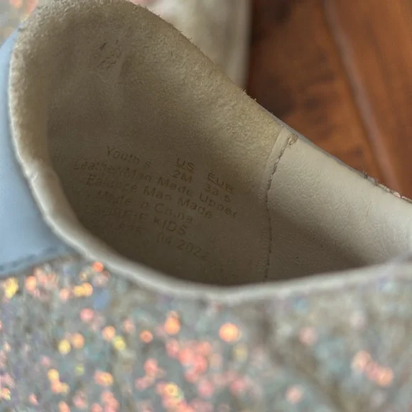 Sam Edelman Girl's Aubrie Glitter Sneakers, Size 2 - Picture 7 of 7